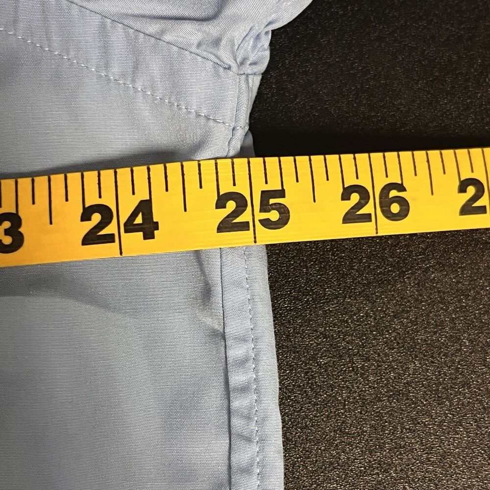 Paul Fredrick Mens Dress Shirt 17-34 Blue Non-Iron Two-Ply Cotton Office Button - Picture 4 of 6